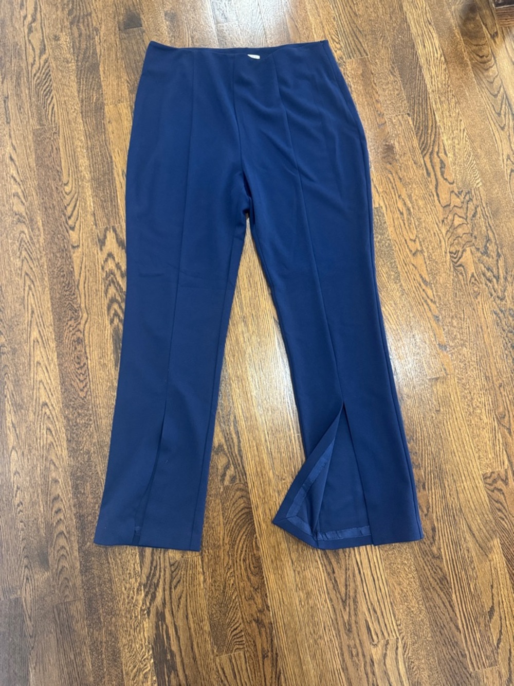 Trina Turk Navy Blue Straight-Leg Trousers